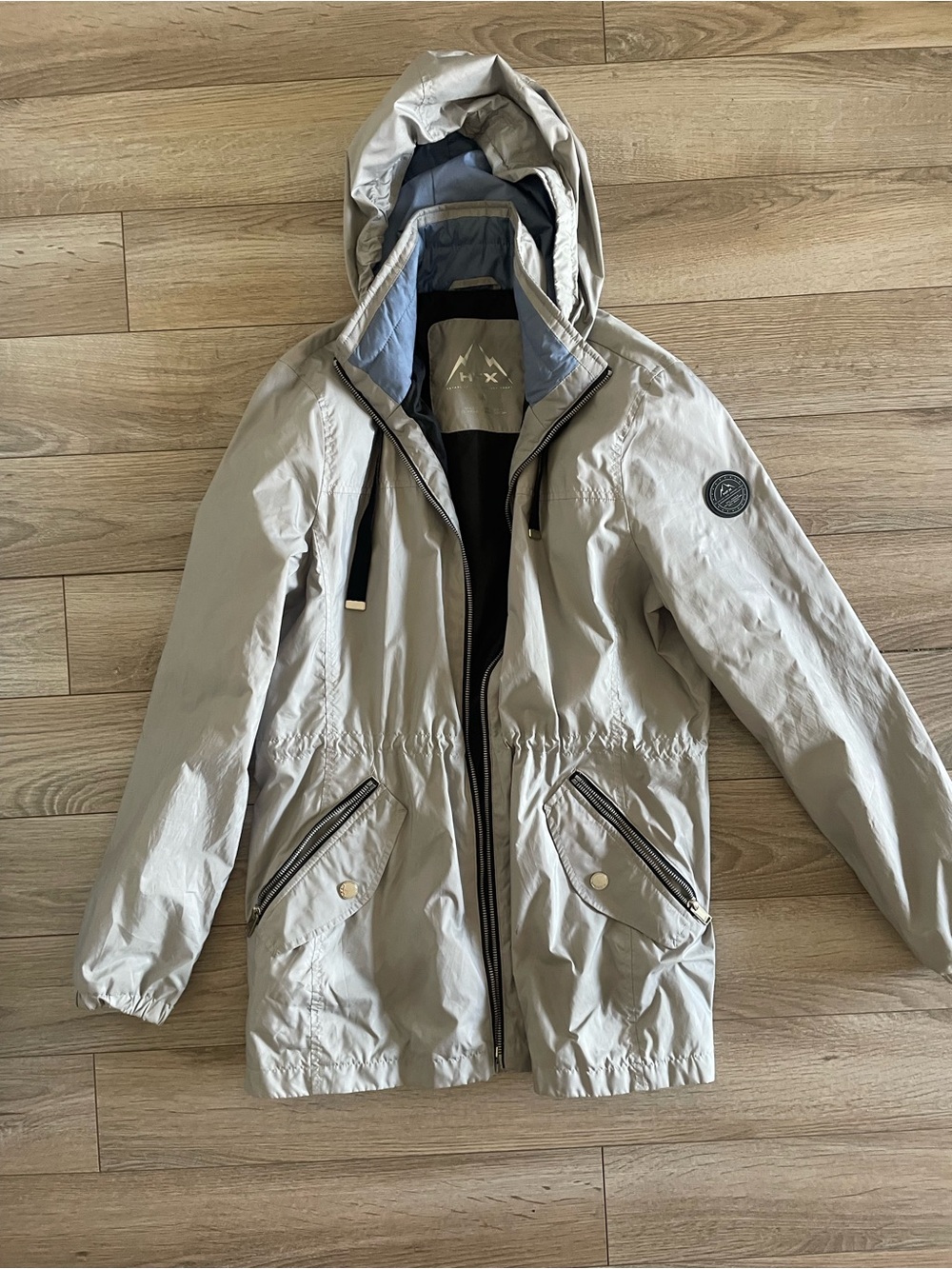 Light Gray HFX Hooded Women’s Windbreaker Jacket
